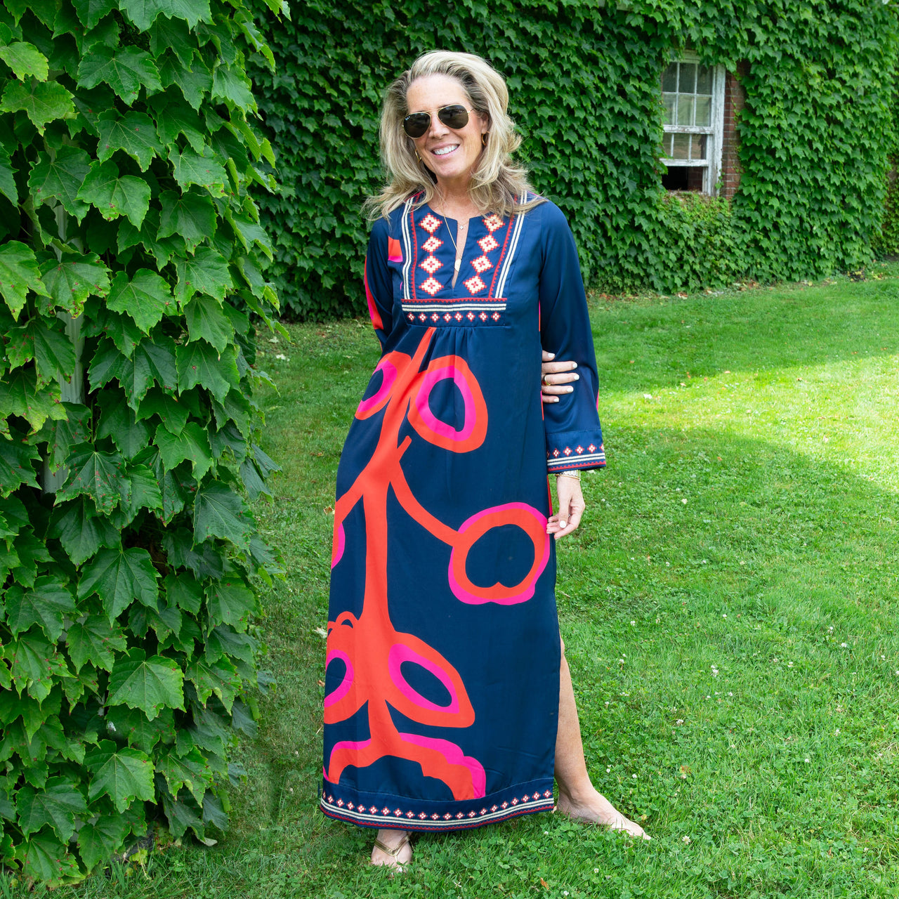 Crispell Caftan - Ocean Fire