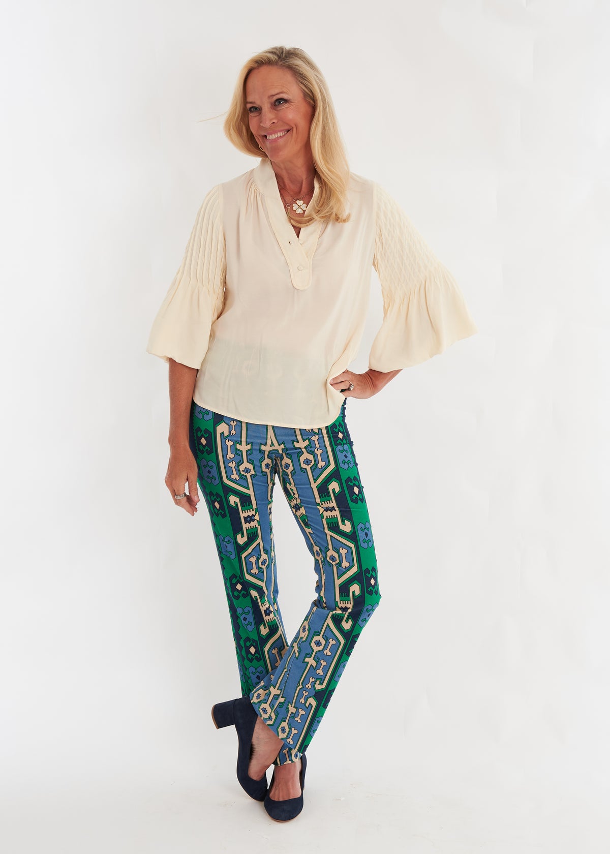 Meister Pant - Kilim Blue Steel