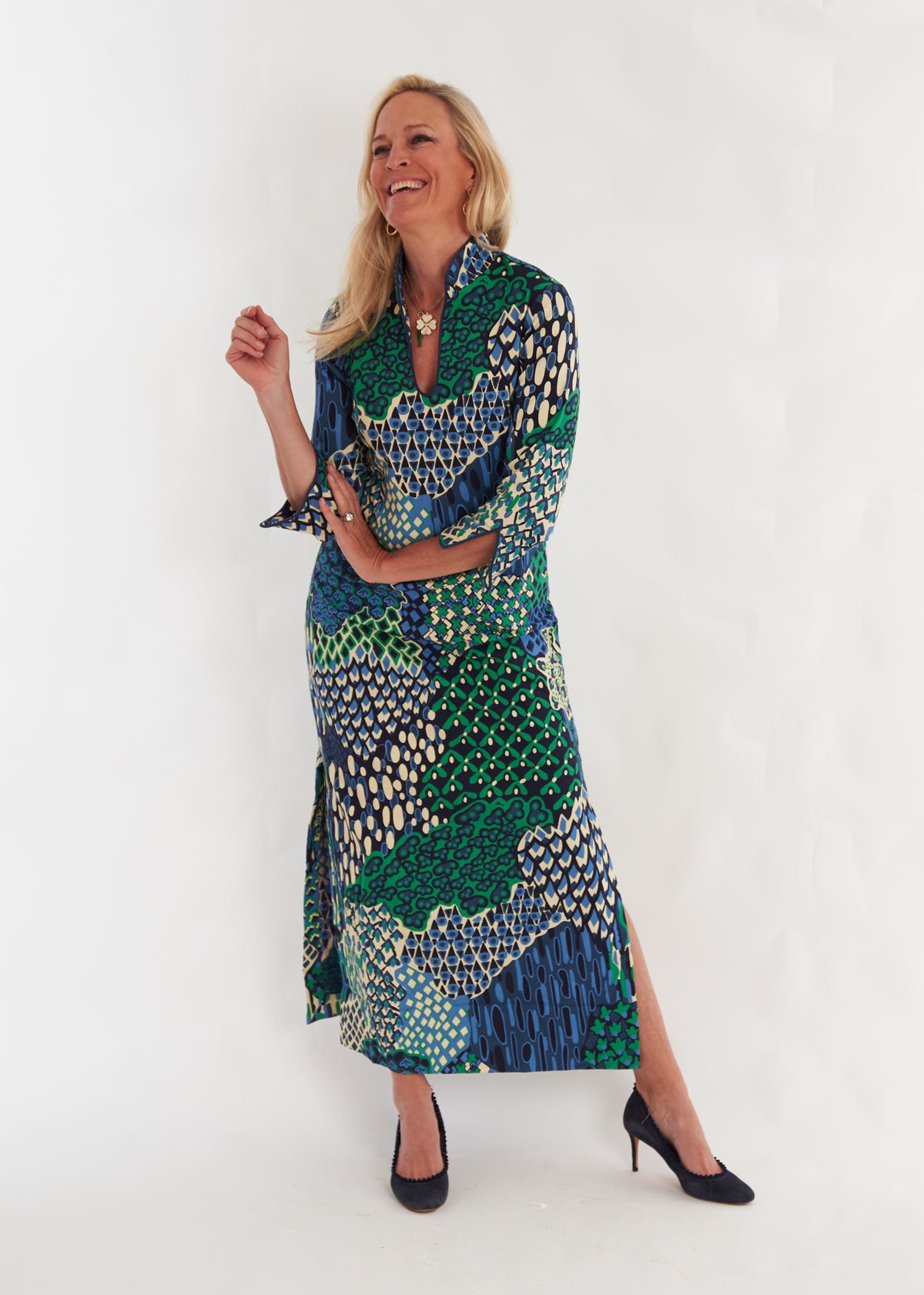 Rollins Dress - Popplet Blue Spruce