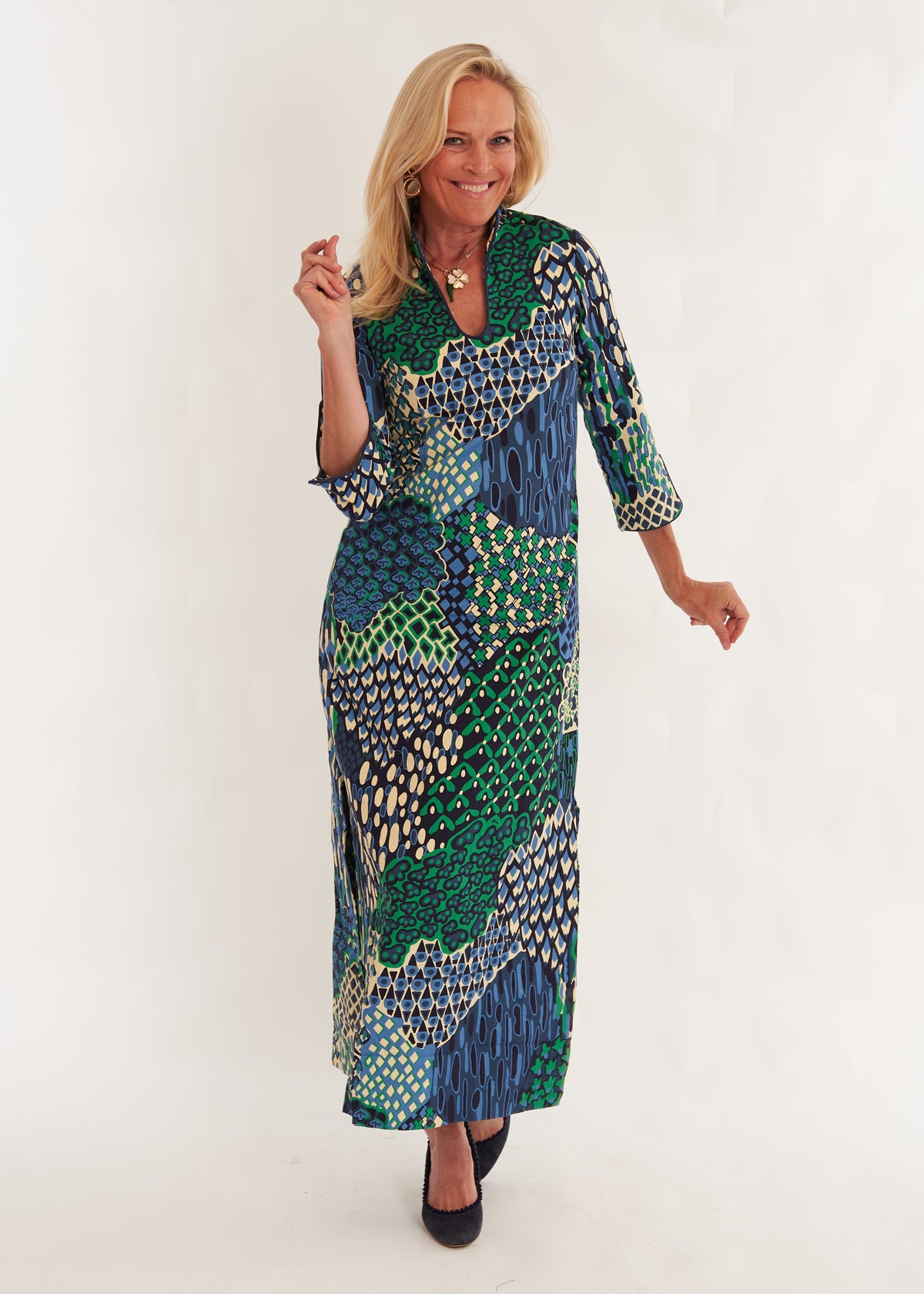 Rollins Dress - Popplet Blue Spruce