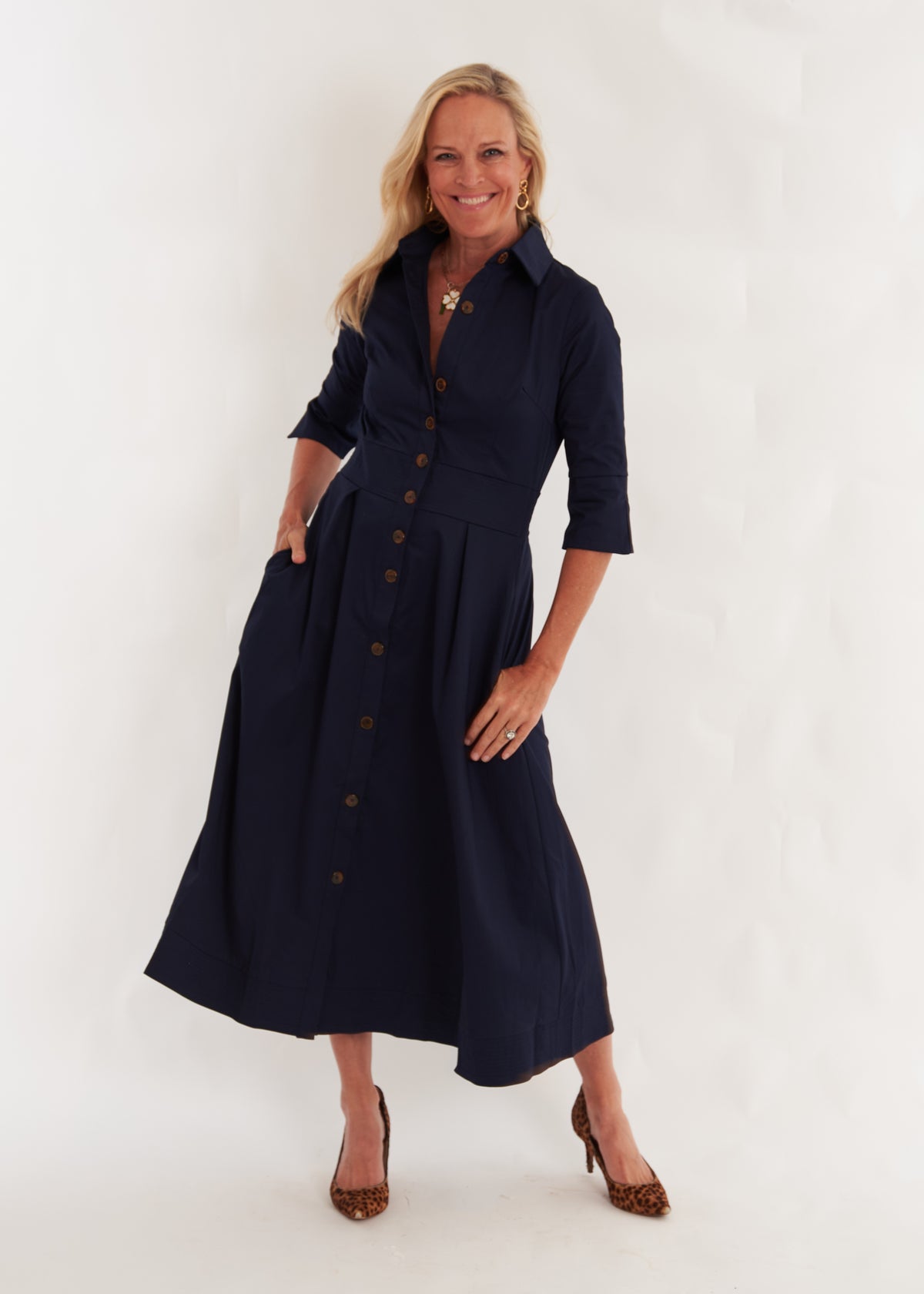 Monaco Dress - Navy
