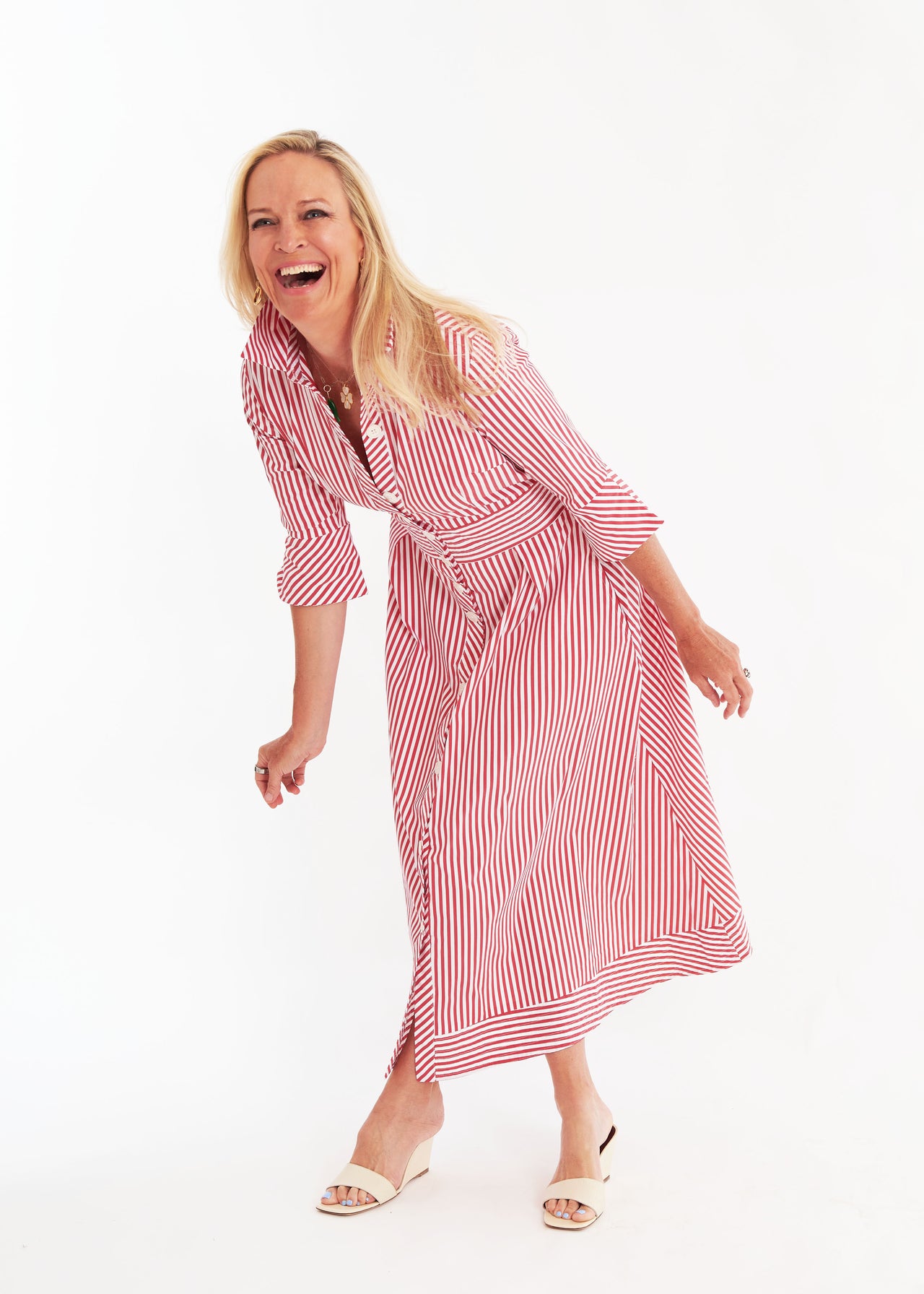 Monaco Dress - Mulberry Stripe
