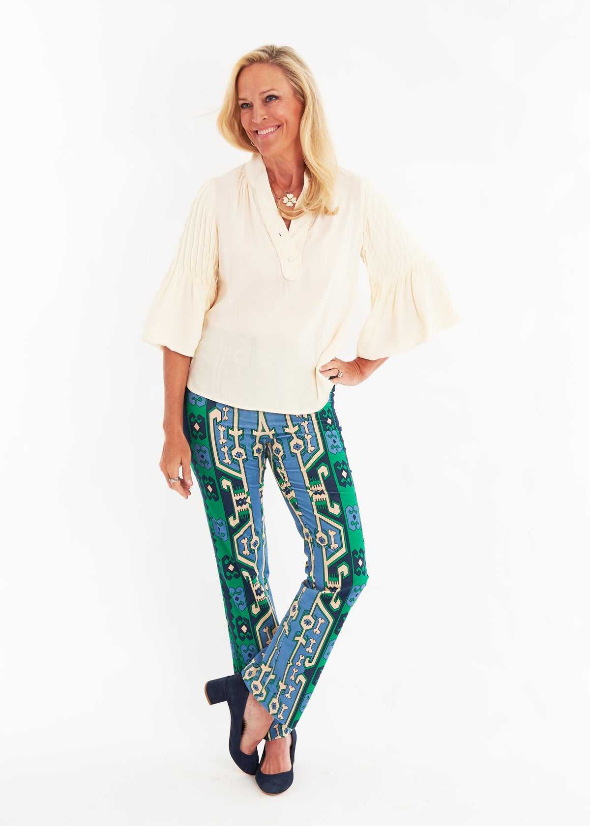 Meister Pant - Kilim Blue Steel