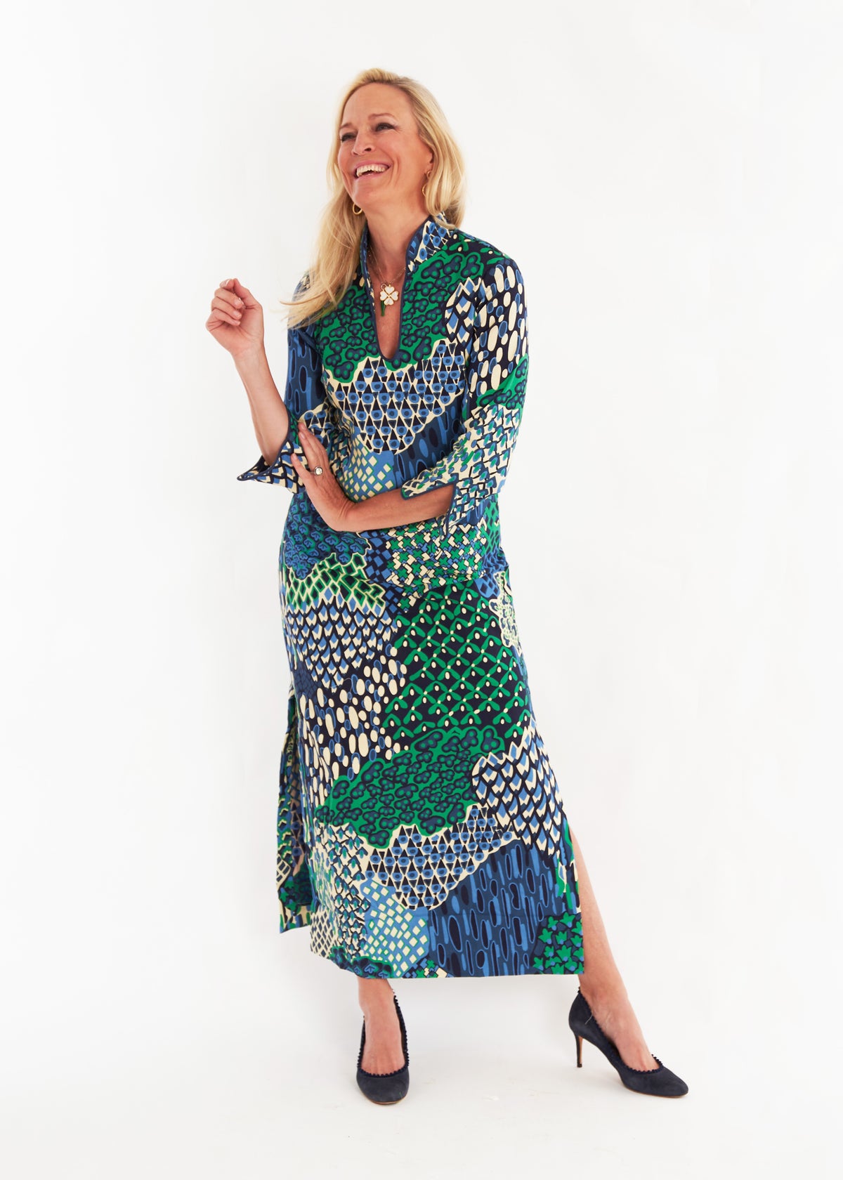 Rollins Dress - Popplet Blue Spruce