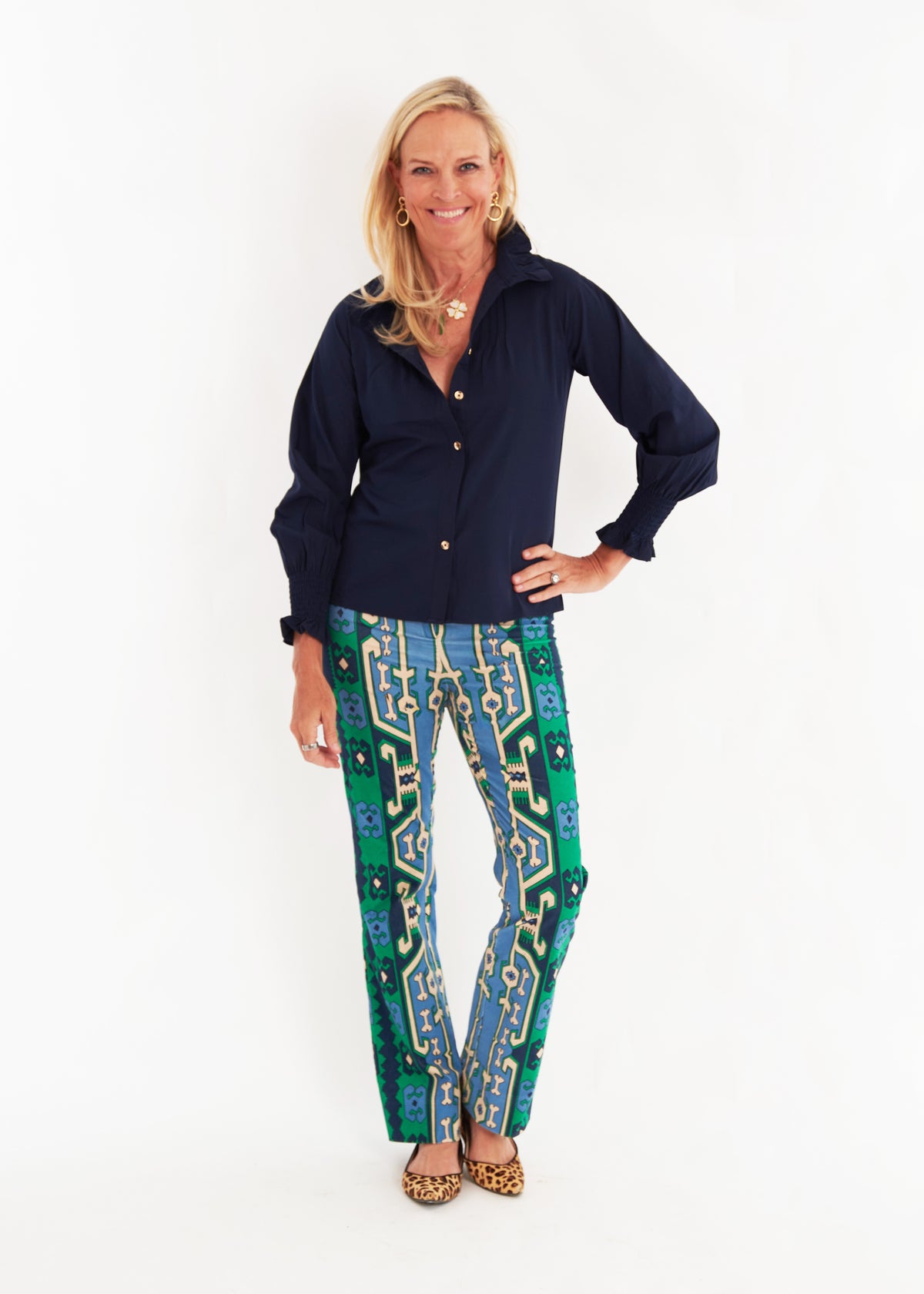 Meister Pant - Kilim Blue Steel