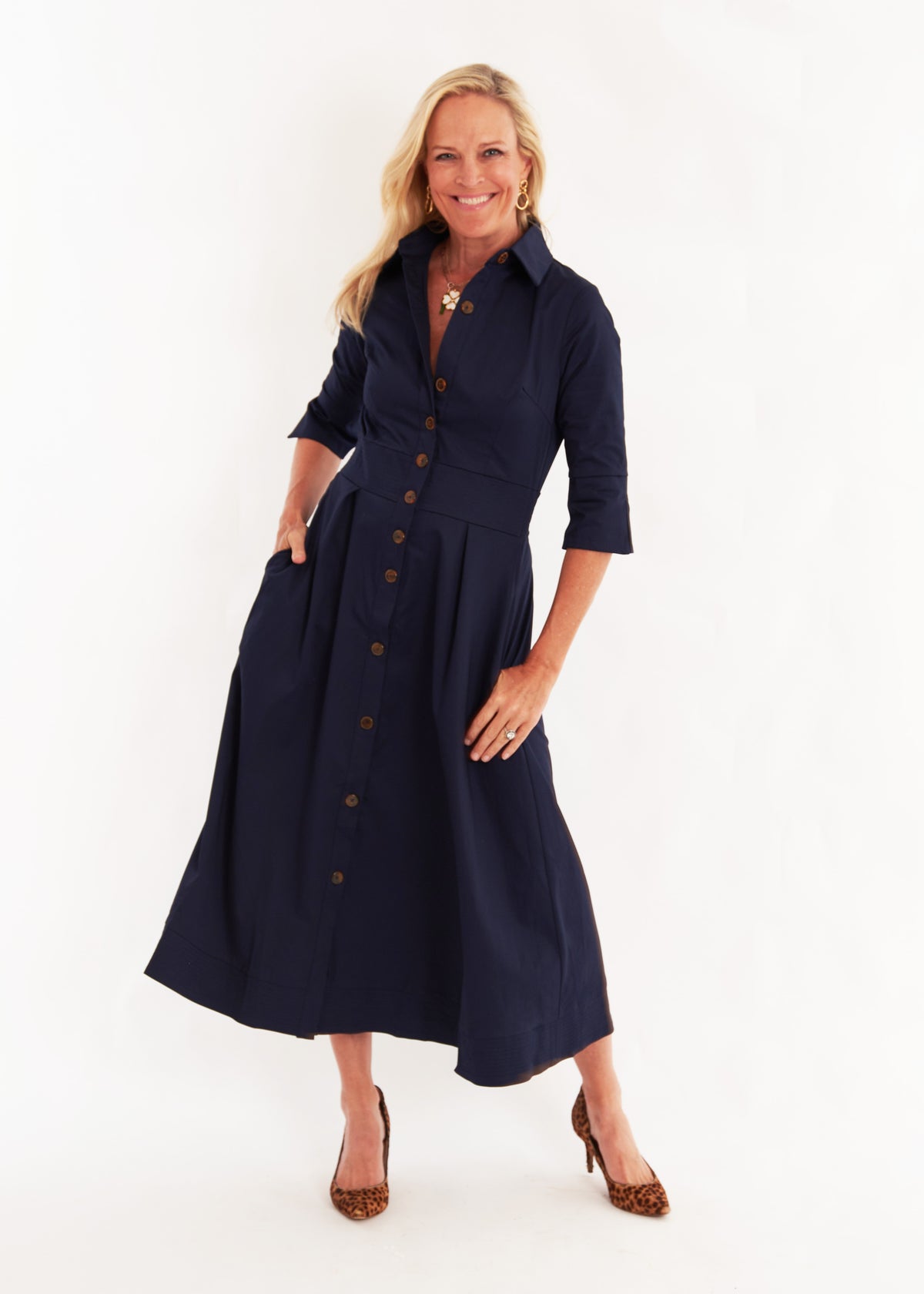 Monaco Dress - Navy