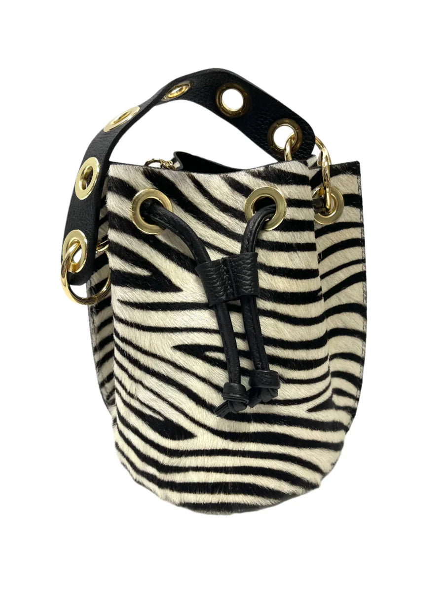 German Fuentes Cowhide Bucket Bag - Tiger