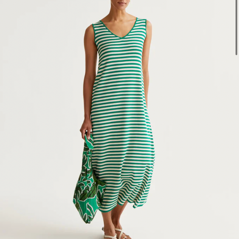 Compania Fantastica Knit Dress - Green Stripe