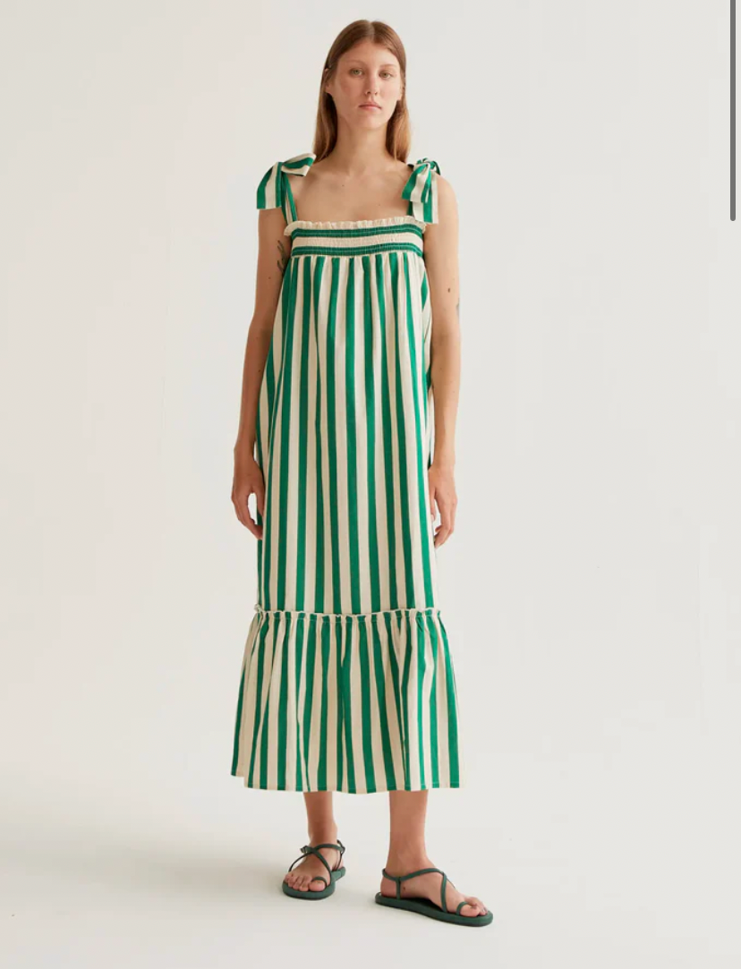 Compania Fantastica Striped Dress - Green