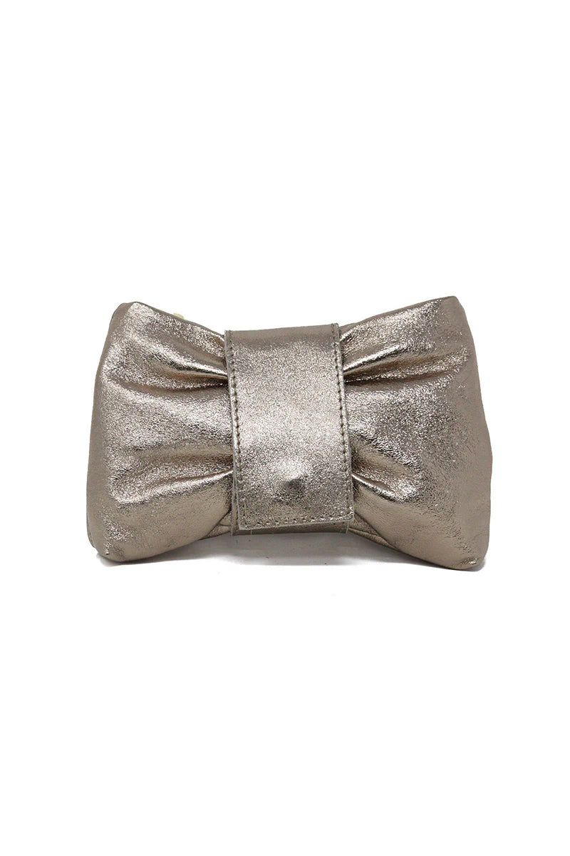 German Fuentes Leather Clutch - Gold