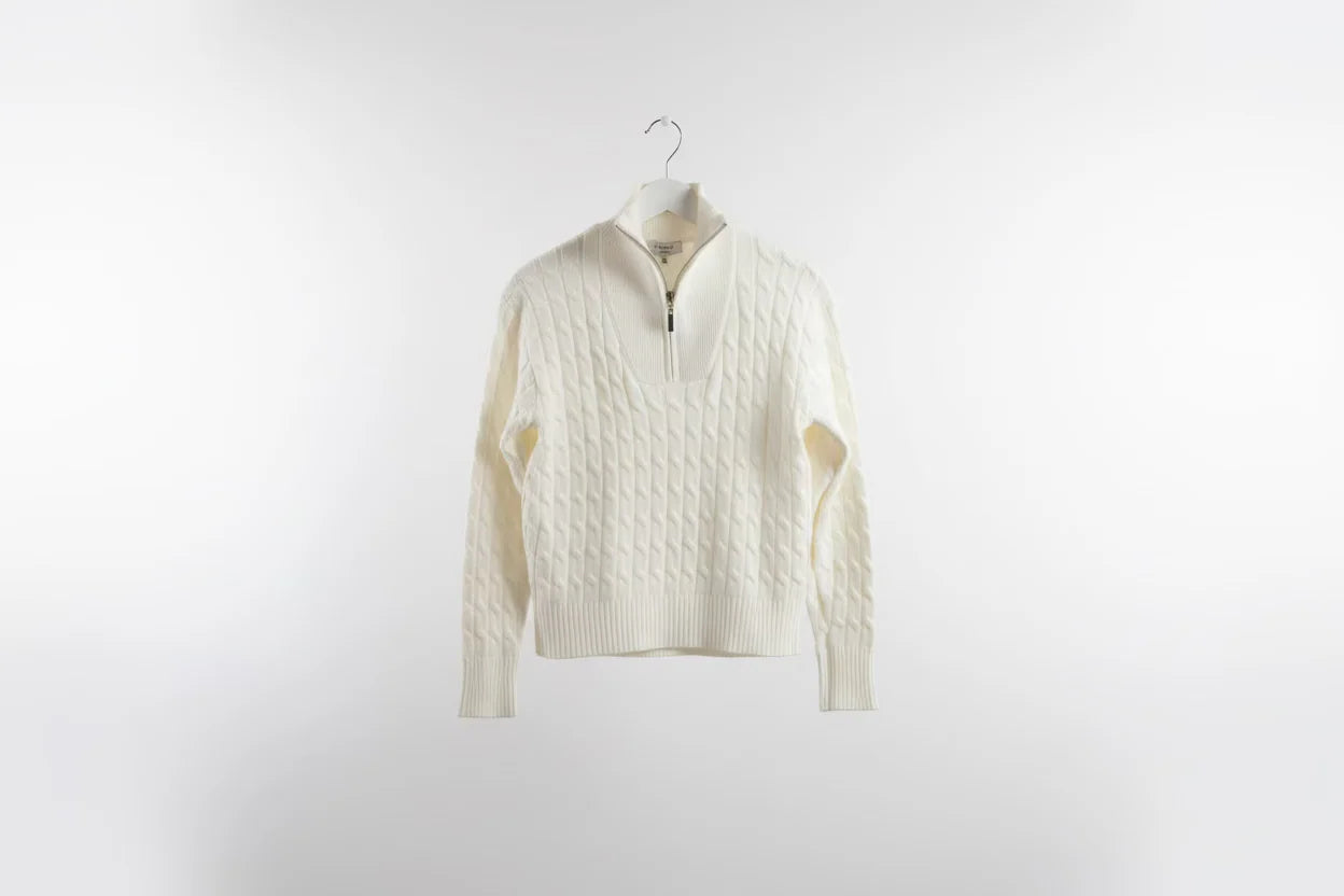 J. Society Quarter Zip - White