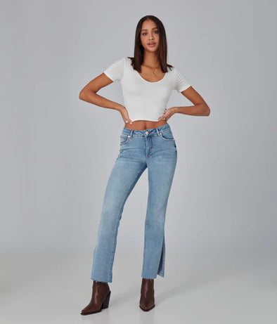 Lola Jeans - Billie High Rise Bootcut - Dusty Sky