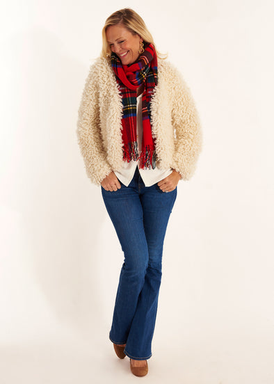 MIA Peru Mini Medusa Alpaca Sweater - White