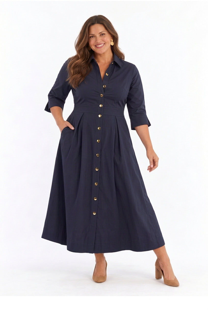 Monaco Dress - Navy