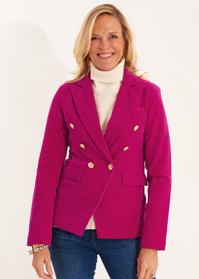 Dolce Cabo Velvet Blazer - Magenta