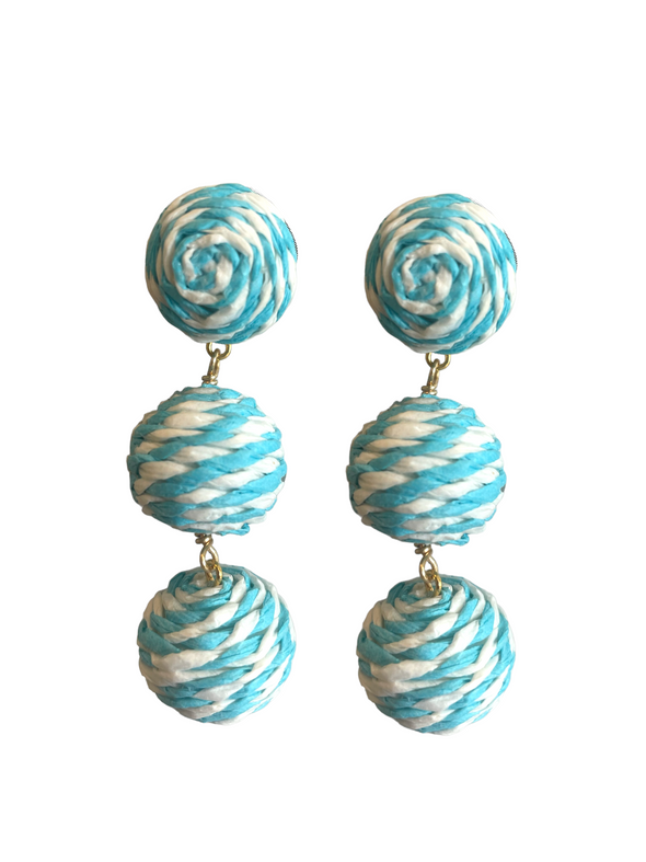 KEP 3 Drop Mini Rafia Earring - Various Colors