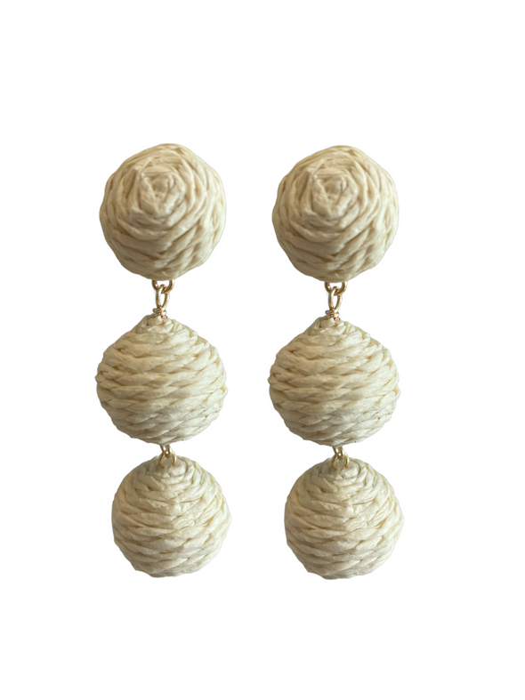 KEP 3 Drop Mini Rafia Earring - Various Colors