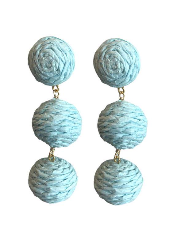 KEP 3 Drop Mini Rafia Earring - Various Colors