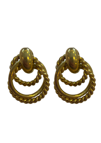 Vintage Gold Hoop Earrings