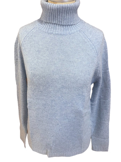 Estheme Ribbed Turtleneck Sweater - Blue