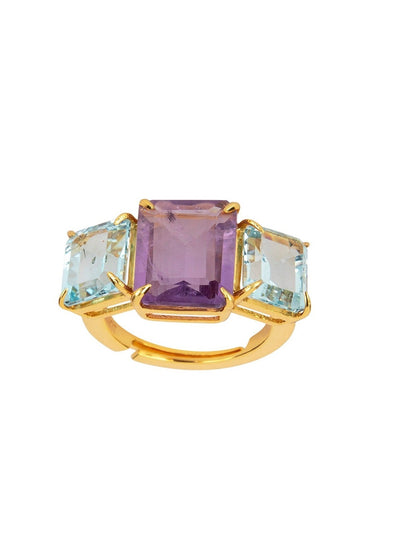 Bounkit Annette Ring - Amethyst/Blue