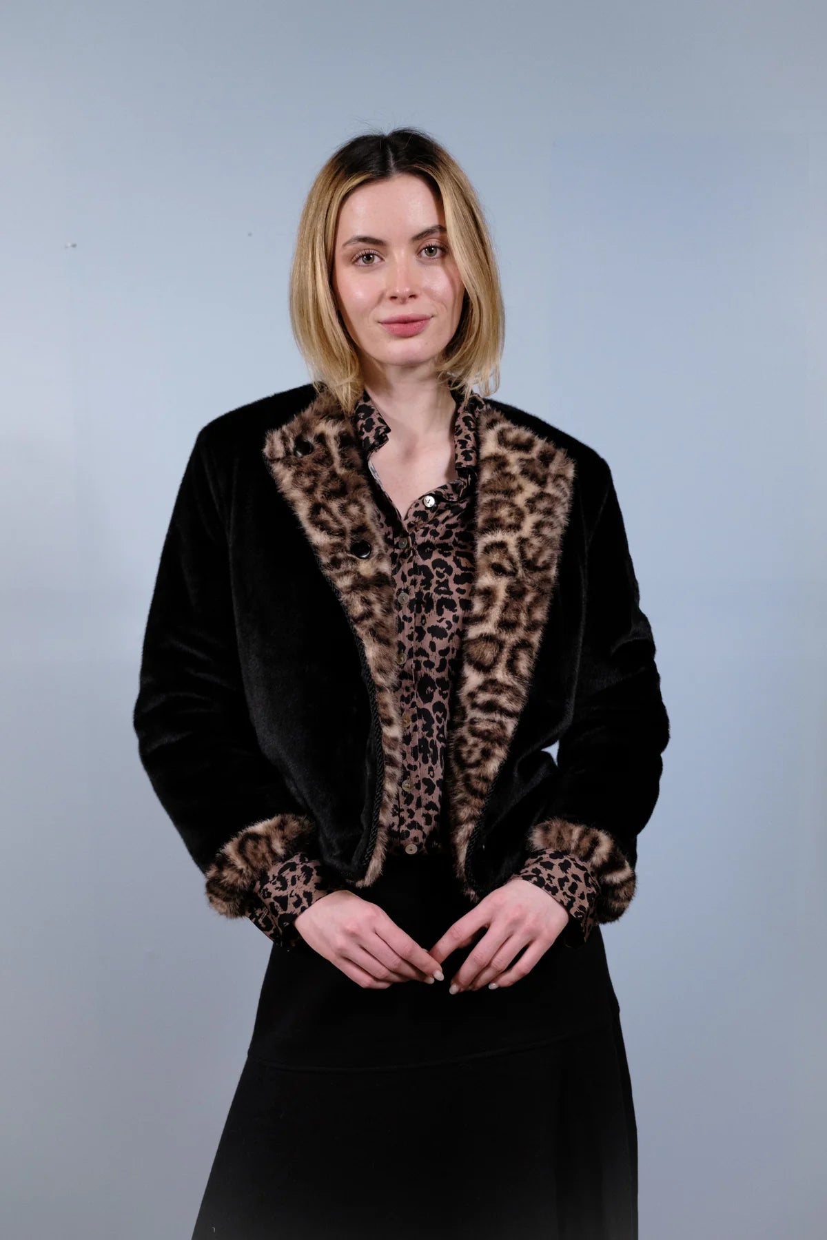 Burgess Rosie Reversible Faux Fur Jacket - Animal Print