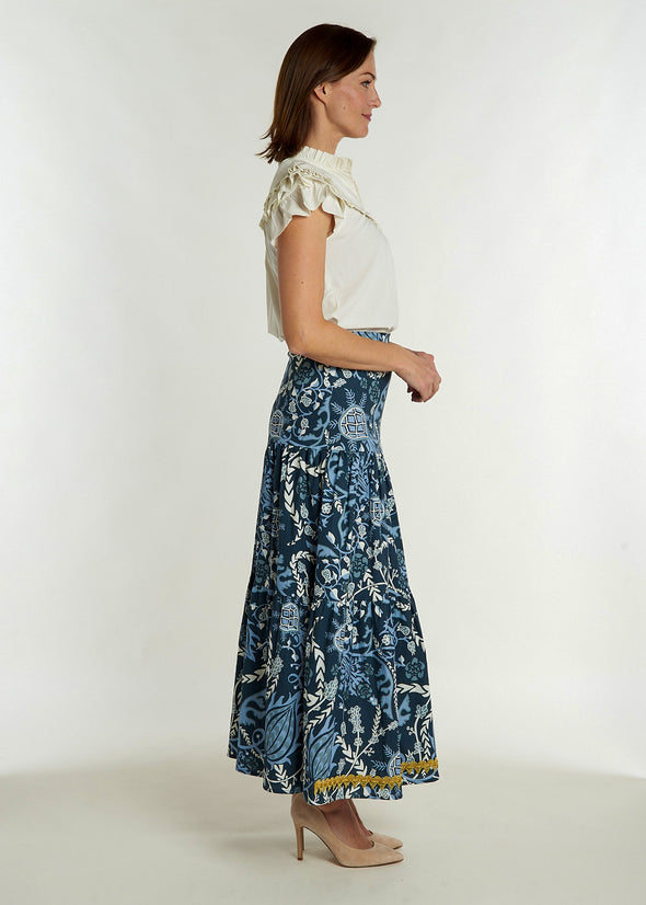 Samana Skirt - Frolic Aegean Blue