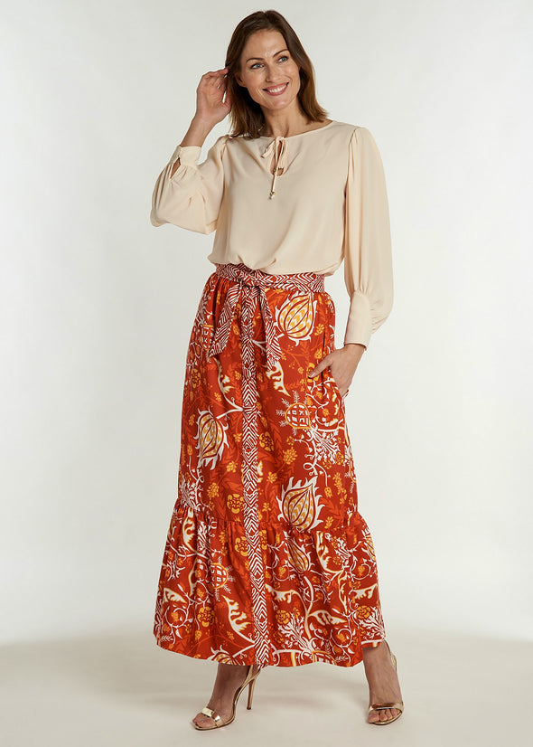 Tantivy Skirt - Frolic Orange