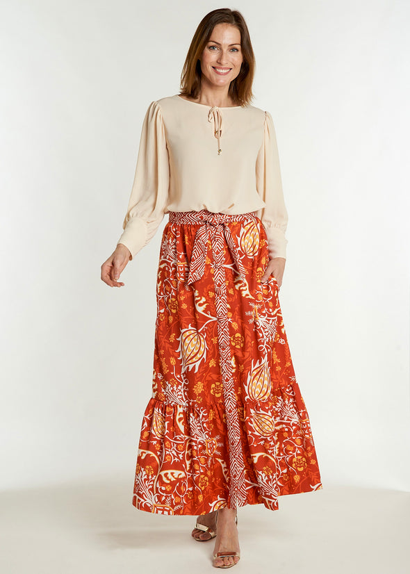 Tantivy Skirt - Frolic Orange