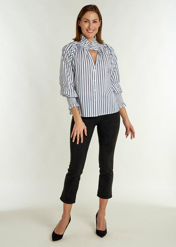Frau Blouse - Black Stripe