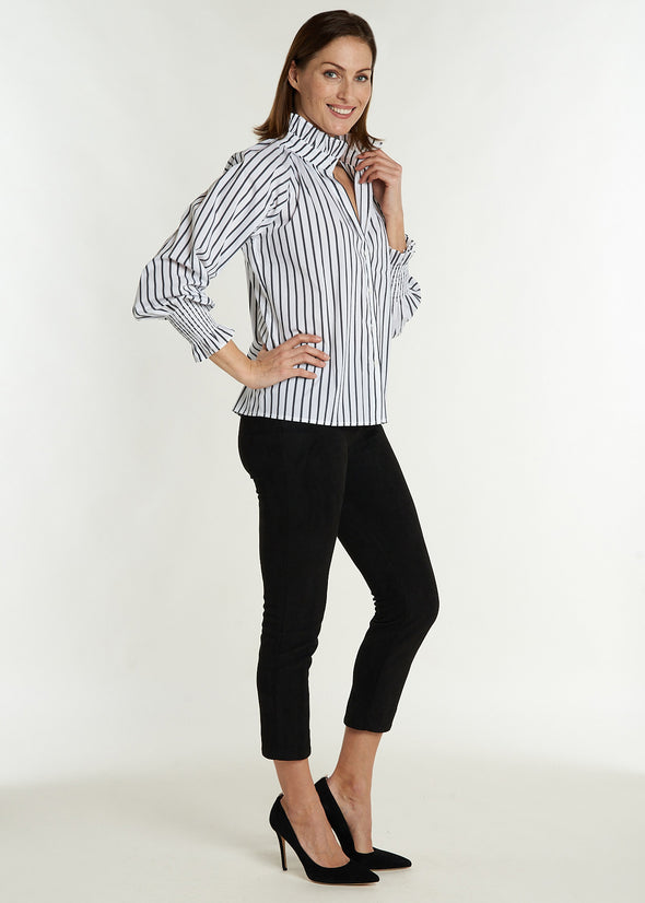 Frau Blouse - Black Stripe