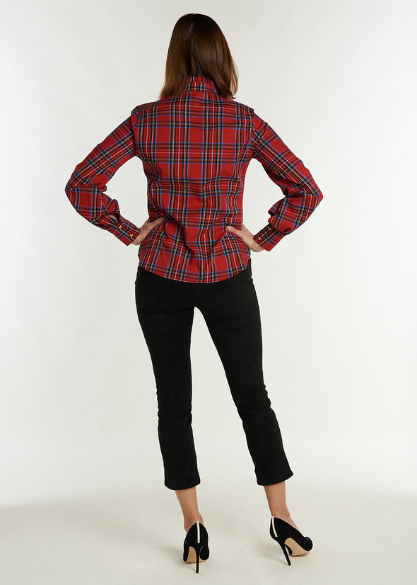 Devon Ruffle Blouse - Royal Stewart