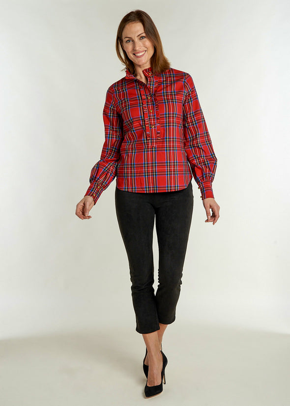 Devon Ruffle Blouse - Royal Stewart