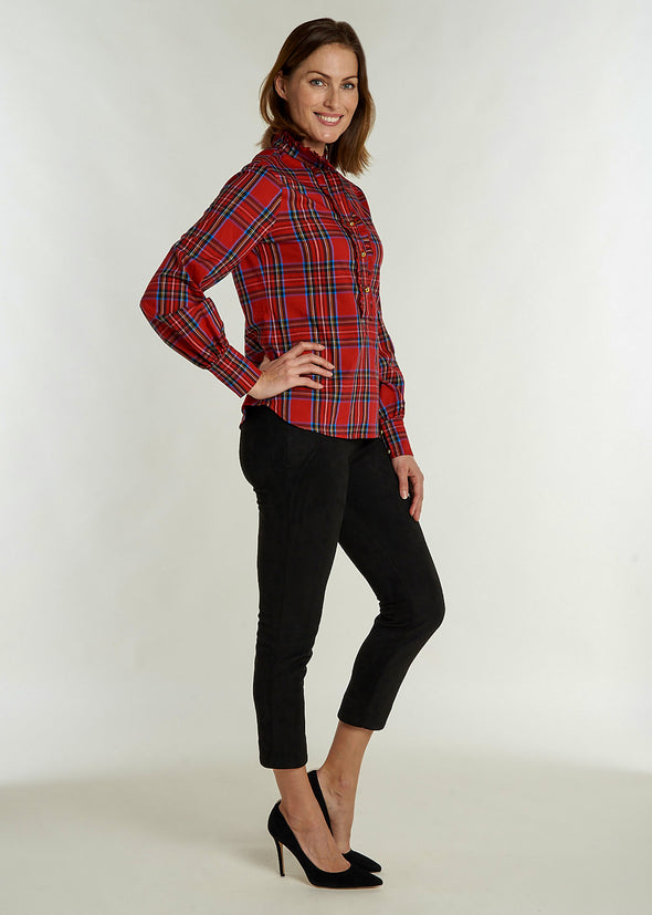 Devon Ruffle Blouse - Royal Stewart