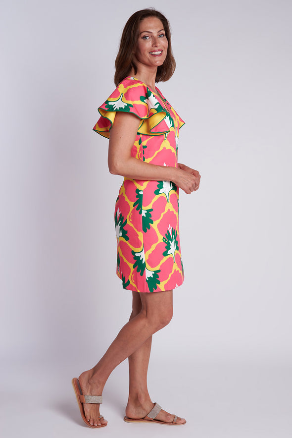 Ollie Dress - Iris Hot Pink