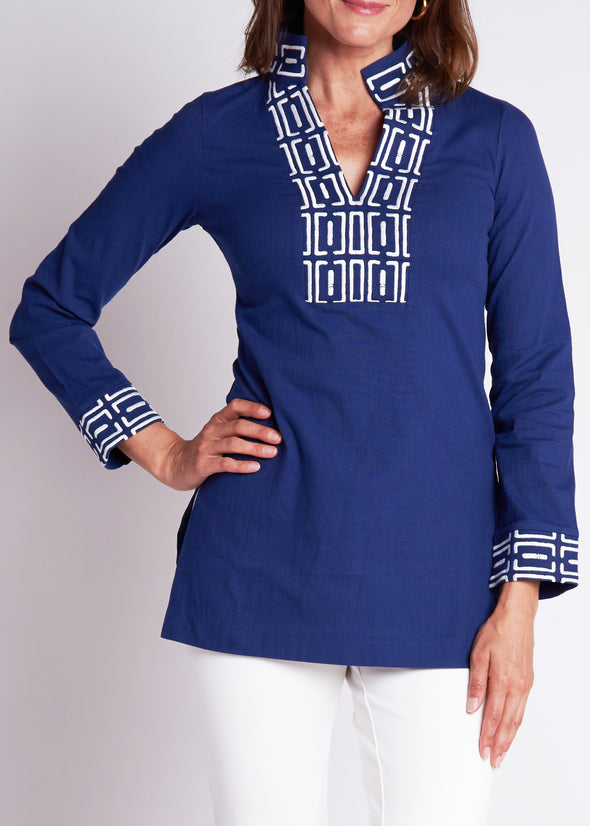 Tiki Tunic - Navy