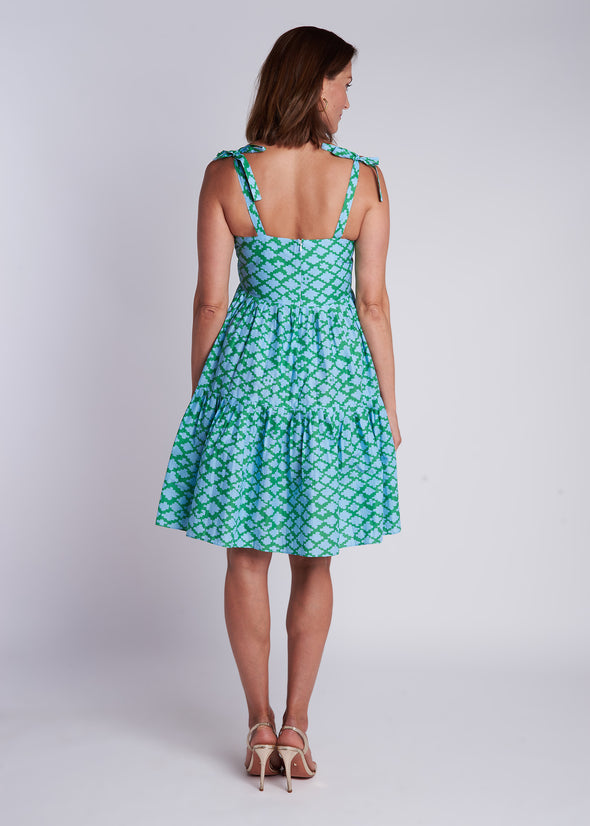 Fiona Dress - Onyx Blue / Green