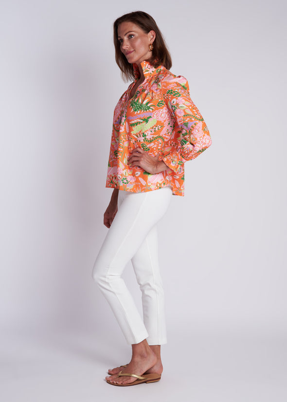 Aspen Blouse - Eden Orange