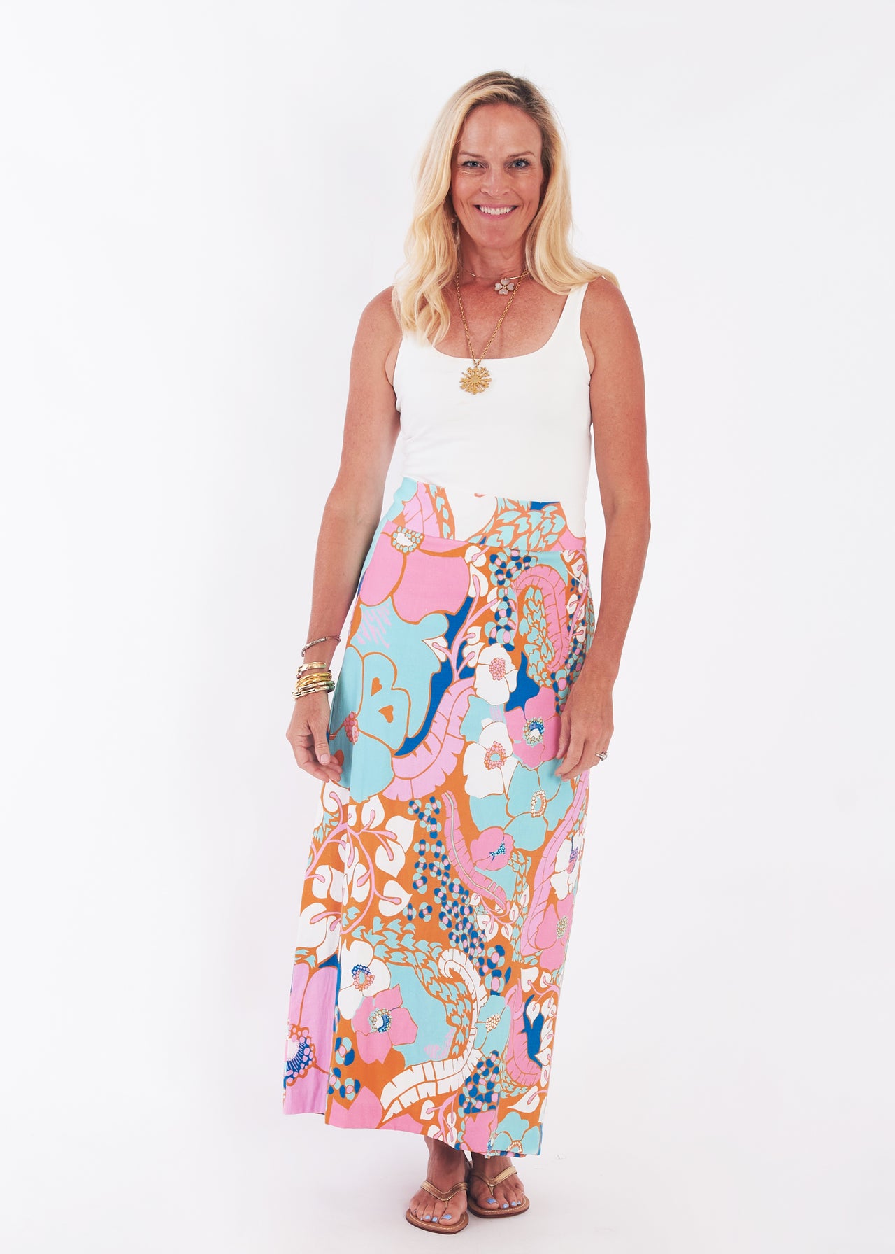 Sanibel Skirt - Narnia Nectarine