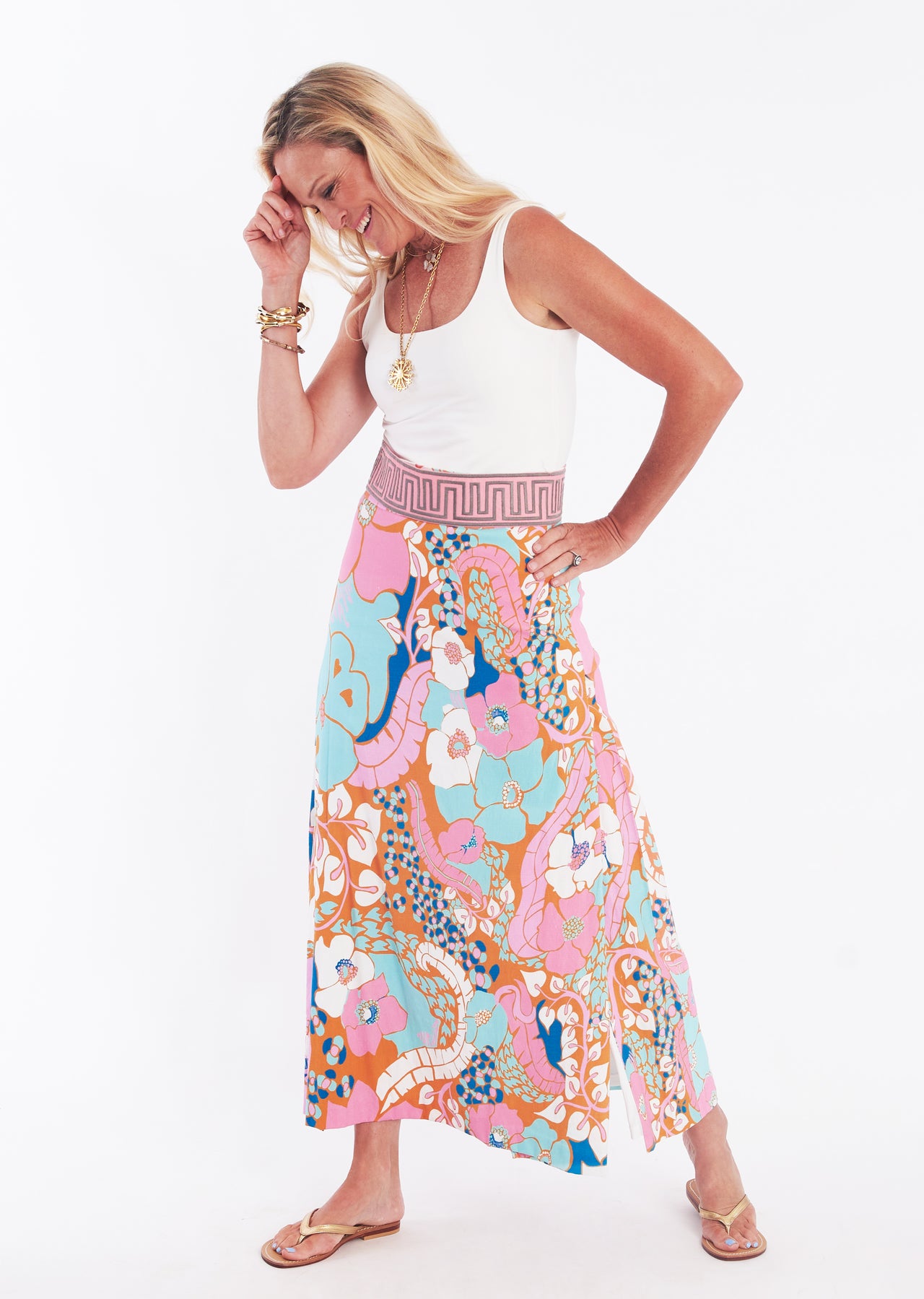 Sanibel Skirt - Narnia Nectarine