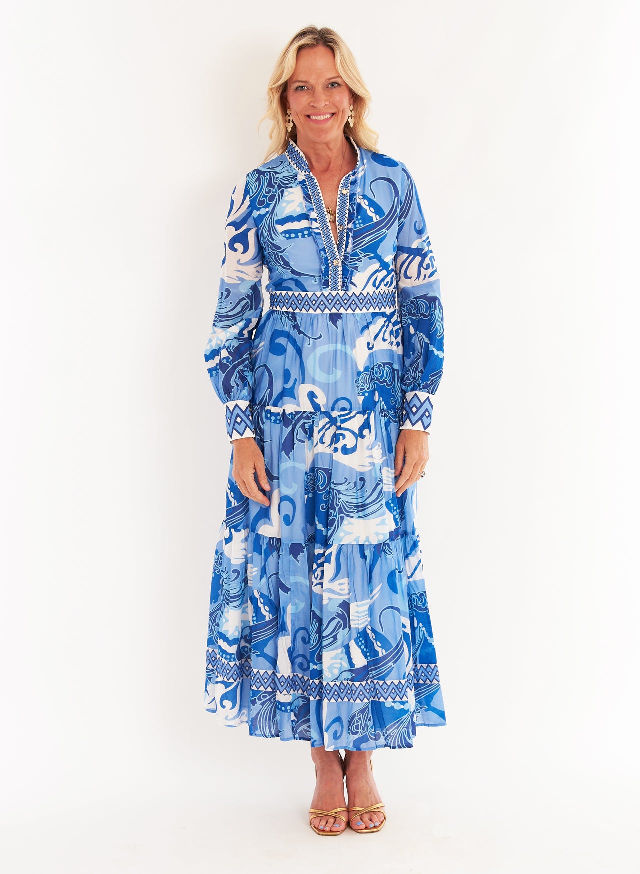 Annabelle Maxi Long Sleeve - Nouveau Lapis