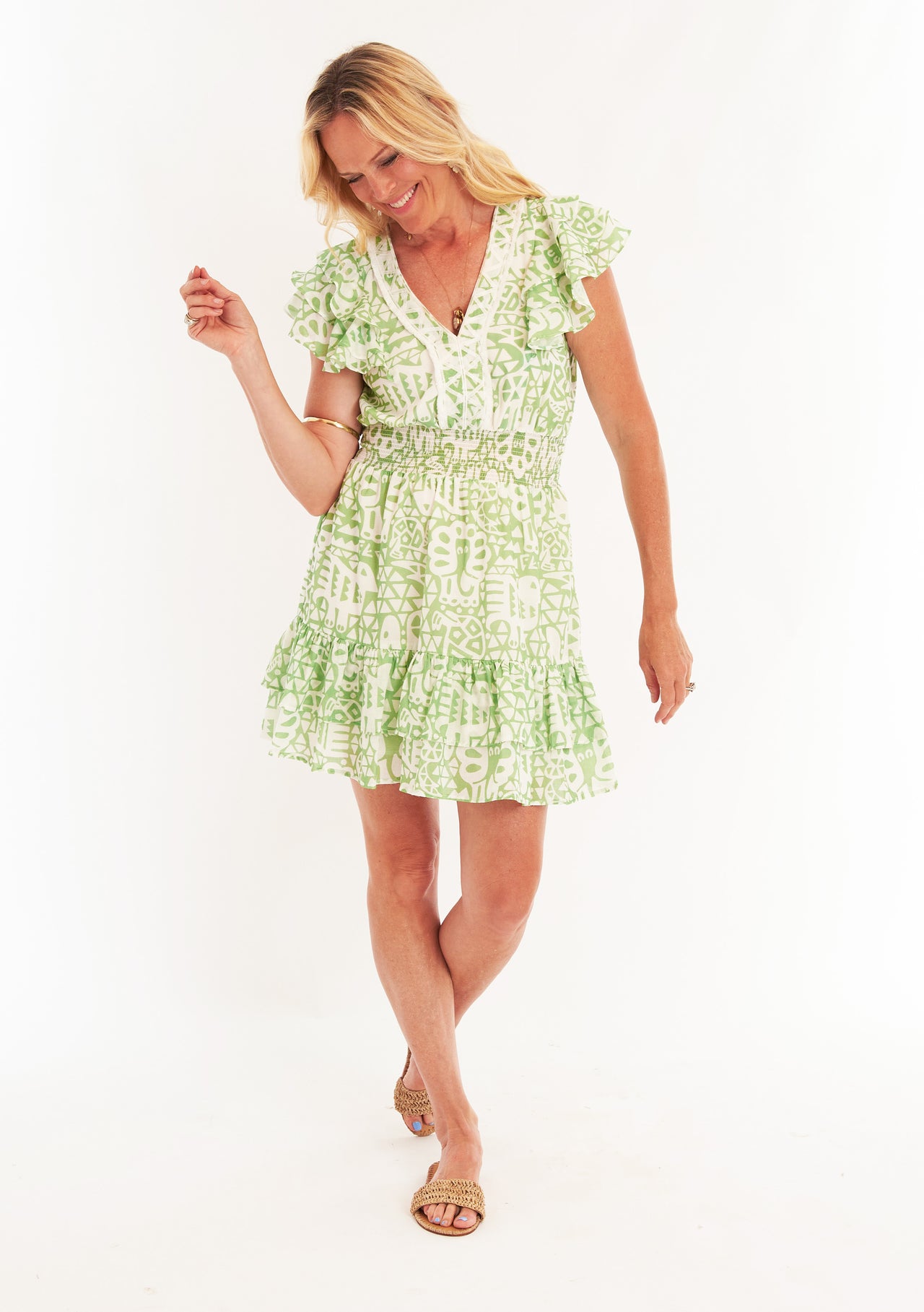Fritzy Dress - Menagerie Mint