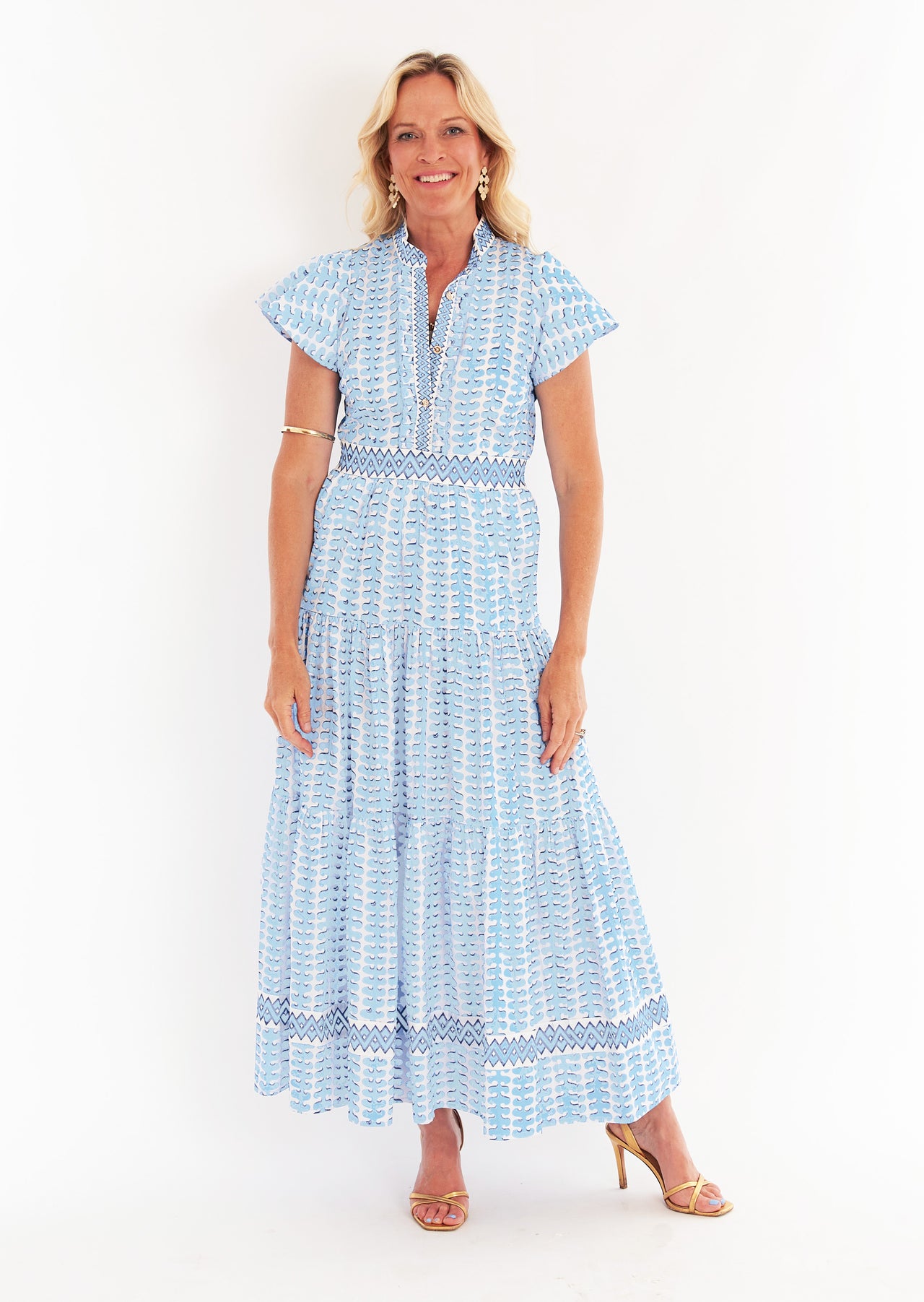 Doon Dress - Birch Ocean Breeze