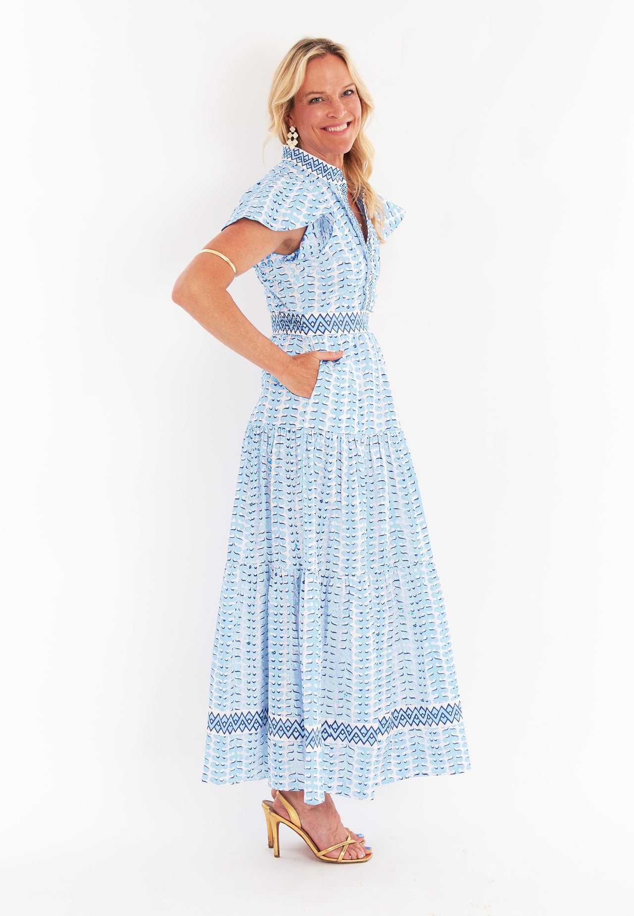 Doon Dress - Birch Ocean Breeze