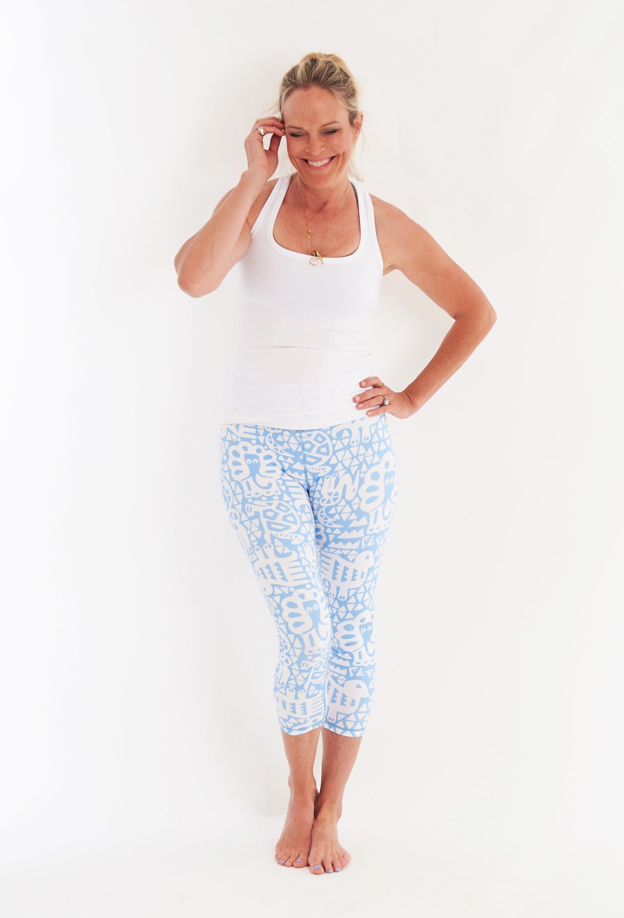 Lotus Legging - Menagerie Sky Top