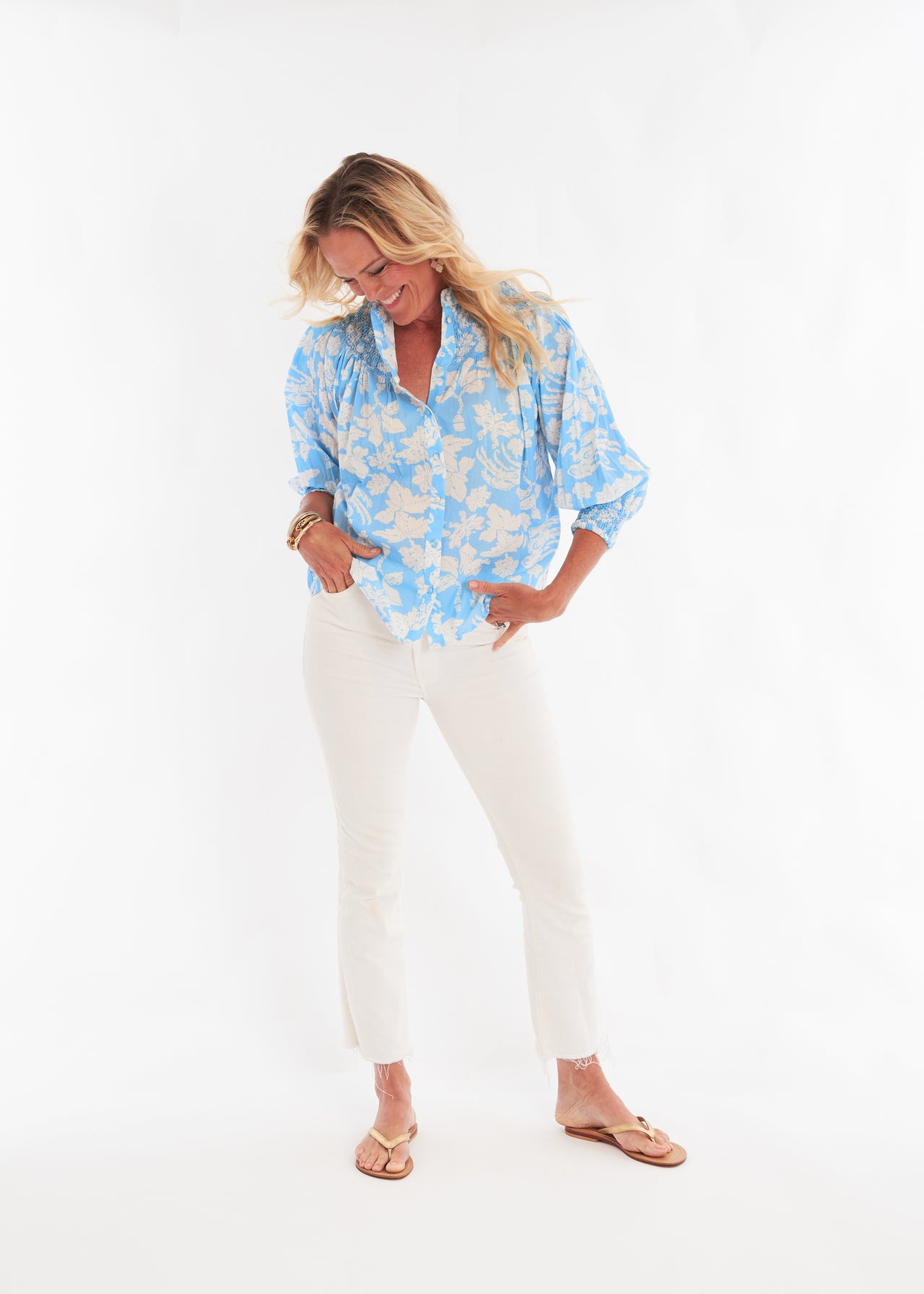 Freya Top - Lingren Sky Top