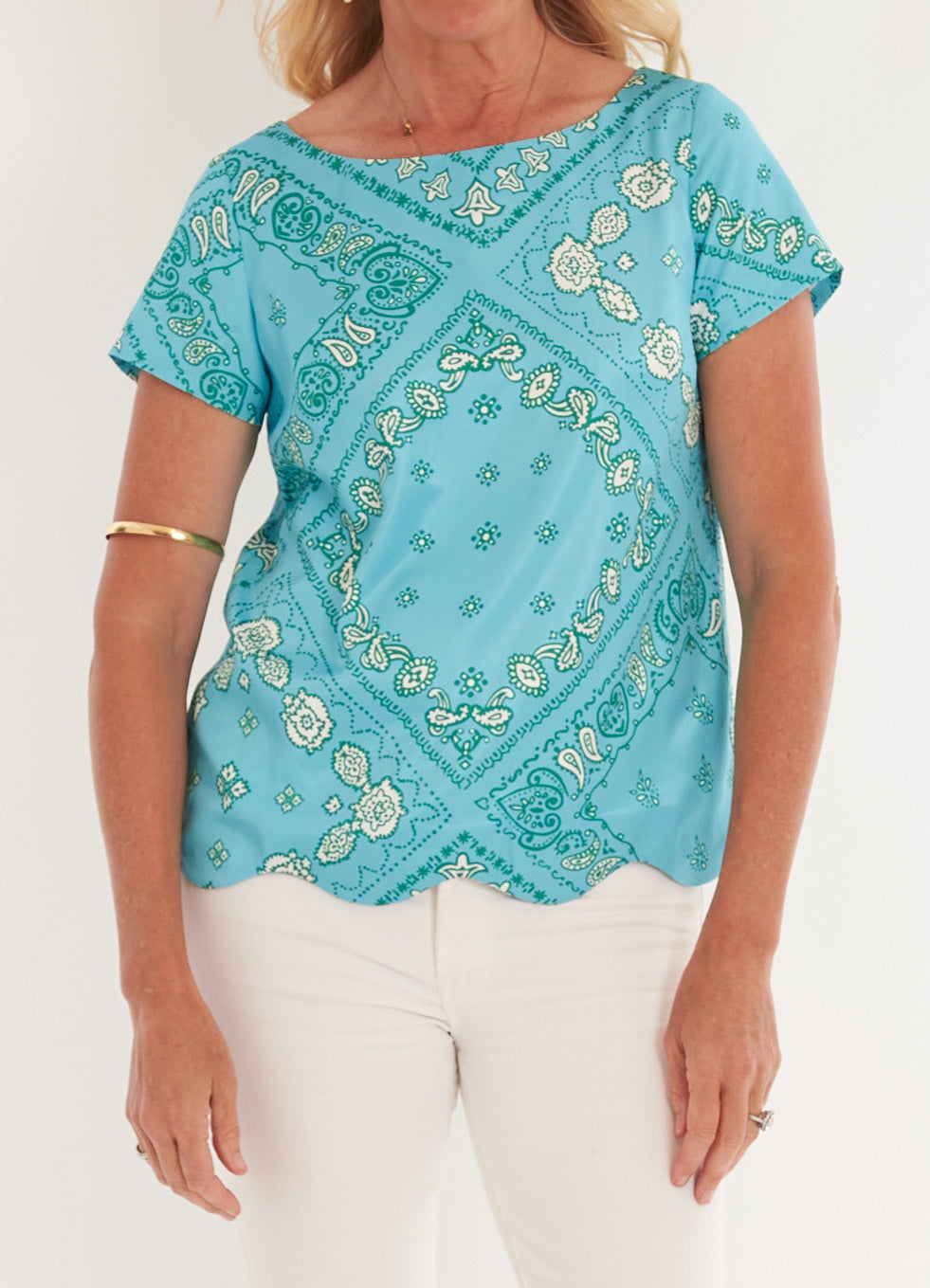 Calliope Top - Bandana Robbins Egg SAMPLE