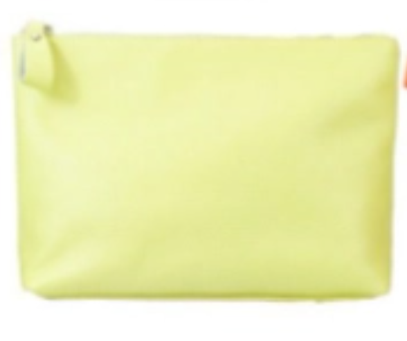 Jijou Capri Pebbled Leather Pouch - Large