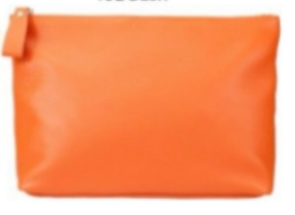 Jijou Capri Pebbled Leather Pouch - Large