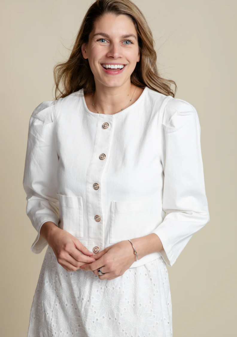 Burgess Grace White Denim Jacket